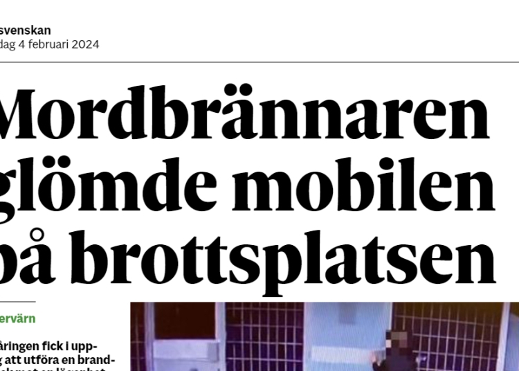 Tonåring glämde mobil på mordbrandplats.